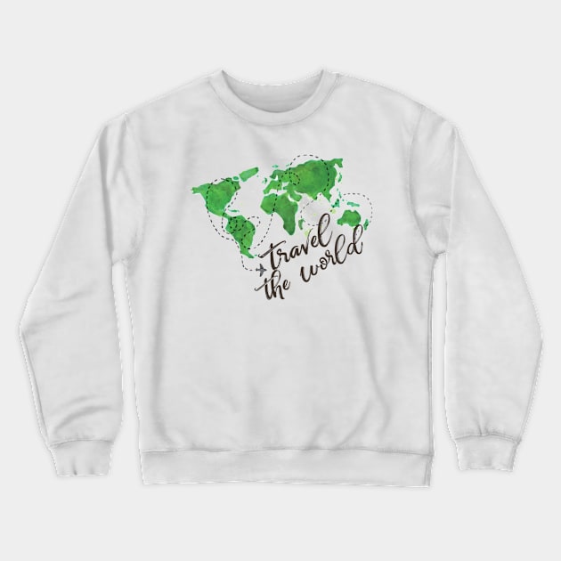 around the world apparel t-shirt design Crewneck Sweatshirt by Mstorecollections